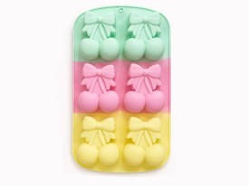 Molde silicona tricolor 6 cerezas grandes